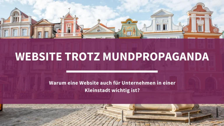 Website trotz Mundpropaganda